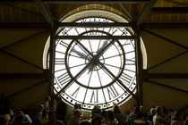 Diners behind one of the famous clocks in the Musee d'Orsay by Danita Delimont
