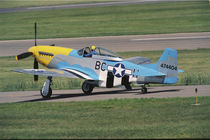 North American P-51 D Dazzling Donna on the runway von Danita Delimont