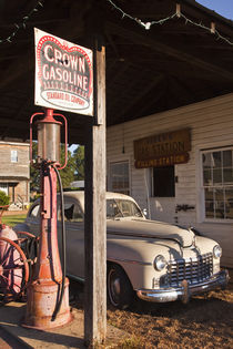Old gas station exhibit by Danita Delimont