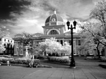 Infra Red ofParliament in Cienfuegos Cuba called the Provincial Assembly of the Popular Power in center square of village by Danita Delimont