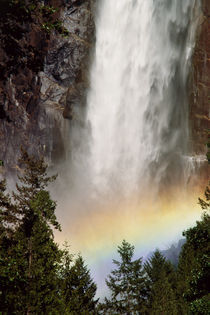 Bridalveil Falls thunders into a pool by Danita Delimont