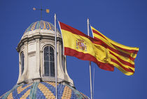 Flags of Spain and Catalonia by Danita Delimont