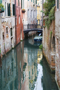 Reflections and Small Bridge of Small Canal of Venice by Danita Delimont