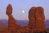 Full Moon Rising at Balanced Rock by Danita Delimont