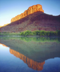 Sunlight on a mesa reflecting in the Colorado River by Danita Delimont