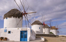 The windmills of Mykonos on the Greek Islands near Greece von Danita Delimont