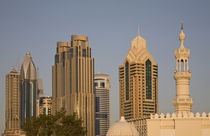 With towers of Sheik Zayed Road behind by Danita Delimont