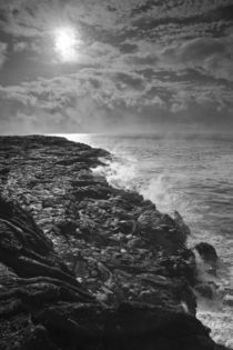 Molten lava flows into the ocean at sunrise in Volcanoes NP on the Big Island of Hawaii by Danita Delimont