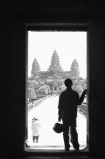 Doorway & Person Angkor Wat (NR) by Danita Delimont