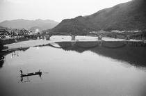 Fishermen and historic bridge von Danita Delimont