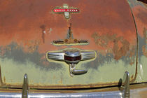 Detail of rusted trunk on old Chrysler automobile by Danita Delimont