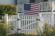 Gloucester: Patriotic Fence Annisquam Village by Danita Delimont