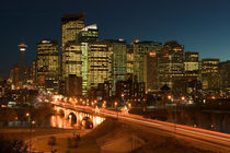 Evening City and Centre Street Bridge by Danita Delimont