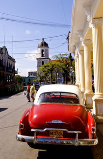 Old classic American auto in Guanabacoa a town near Havana Cuba Habana by Danita Delimont