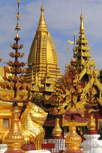 The Shwe Zigon Pagoda complex in Bagan by Danita Delimont