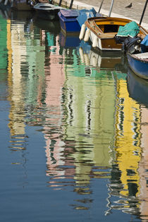 Multicolored houses along the canal by Danita Delimont