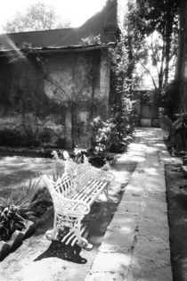 COYOACAN: Bench at the Museo Leon Trotsky by Danita Delimont