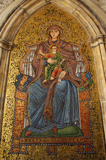 Madonna & child mosaic on church wall von Danita Delimont