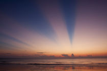 Rays of light at the beach at sunrise by Danita Delimont