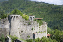 Italy - A rundown stone castle set in a valley von Danita Delimont