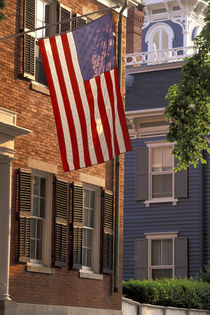 Main Street and US flag; patriotism von Danita Delimont