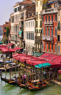 Grand Canal of Venice Italy with gondola boats and romantic waters of the city Venezia by Danita Delimont