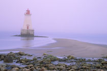 Sandy Point lighthouse on a foggy morning von Danita Delimont