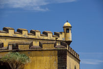 Historic yellow Saint Tiago Fortress (aka Forte de Sao Tiago or Fort of Saint James) by Danita Delimont
