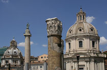 Ruins of Basilica Ulpia and Church of Santo Apostolli von Danita Delimont