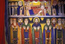 Artwork depicting apostles and saints in Ethiopian Orthodox Church von Danita Delimont