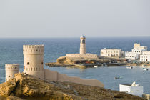 Towers of Al Ayajh Fort / Sur Bay / Late Afternoon by Danita Delimont