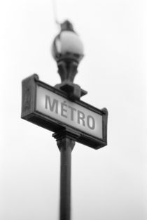 Metro sign (defocussed) by Danita Delimont