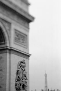 Arc de Triomphe and Eiffel Tower by Danita Delimont