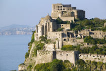 ISCHIA PONTE: 15th century Castello Aragonese d'Ischia / Sunset by Danita Delimont