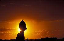 Balanced Rock silhouetted at sunset by Danita Delimont
