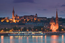 Calvinist Church & Danube River / Evening von Danita Delimont