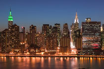Manhattan: Aerial Evening View of Midtown Manhattan from Long Island City / Queens by Danita Delimont