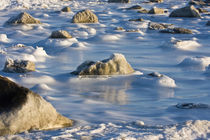 Ice and snow on the frozen bay von Danita Delimont