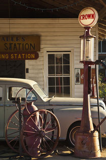 Old gas station exhibit by Danita Delimont