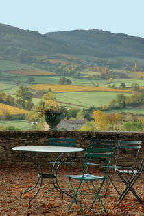 View of countryside from terrace by Danita Delimont