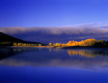 Fall colors and storm clouds at Oxbow Bend on Snake River von Danita Delimont