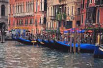 Gondolas in canal von Danita Delimont