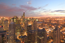 Chicago: Evening View of The Loop from the Park Hyatt Hotel by Danita Delimont