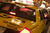 San Francisco Union Square Evening San Francisco Taxi by Danita Delimont