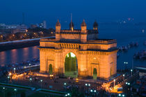 Mumbai (Bombay): Gateway of India / Evening / from Taj Mahal Hotel Balcony by Danita Delimont