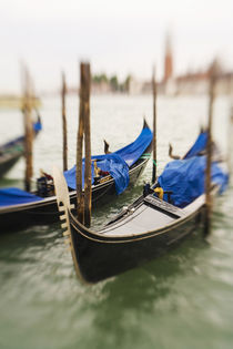 Selective Focus of Gondola in the Canals of Venice by Danita Delimont