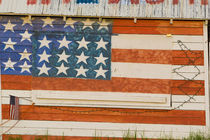American flag painted onto fireworks stand near Potlatch Idaho von Danita Delimont