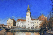Prague buildings, van Gogh style von Graham Prentice