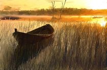 Wooden Boat in The Reeds von Randy Sprout