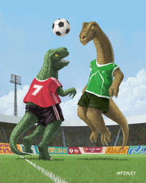 dinosaur football sport game by Martin  Davey